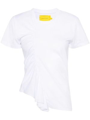 Marques'Almeida gathered cotton T-shirt - White