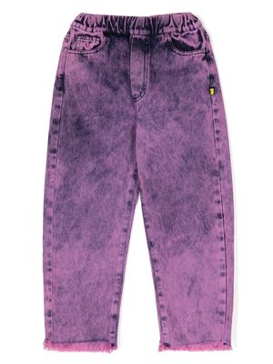 Marques'Almeida KIDS acid-washed frayed-hem jeans - Purple