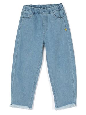 Marques'Almeida KIDS elasticated frayed-hem jeans - Blue