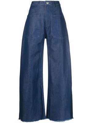 Marques'Almeida Patchpocket wide-leg jeans - Blue