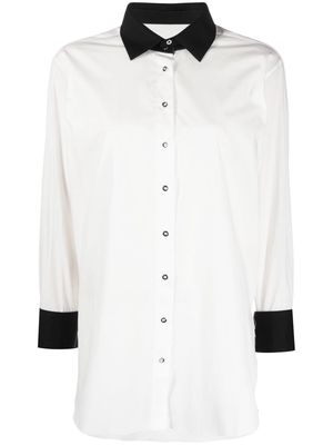 Marques'Almeida two-tone organic cotton shirt - White