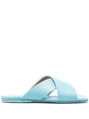 Marsèll square-toe leather slippers - Blue