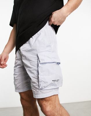 Marshall Artist krinkle nylon cargo shorts in gray