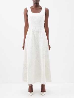 Marta Ferri - Portofino Embroidered Cotton Dress - Womens - White