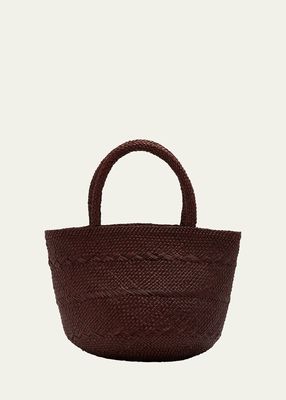 Marta Small Basket Leather Tote Bag