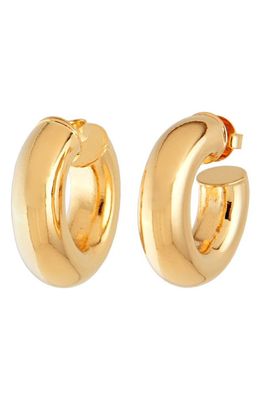 Martha Calvo Donut Huggie Hoop Earrings in Gold