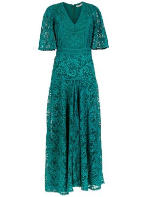 Martha Medeiros Esmeralda lace dress - Green