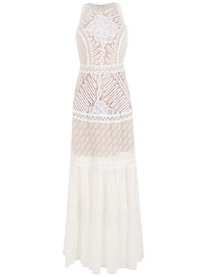 Martha Medeiros Helena embroidered maxi dress - White