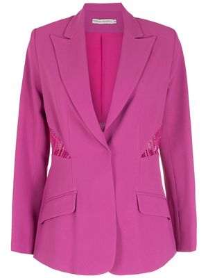 Martha Medeiros Lina lace-panelled blazer - Pink
