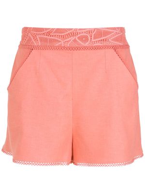 Martha Medeiros linen Bárbara shorts - Pink