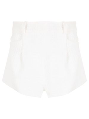 Martha Medeiros Virginia textured-effect tailored shorts - White