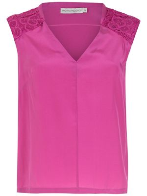 Martha Medeiros Wilma silk sleeveless blouse - Pink