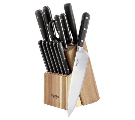 Martha Stewart 14 Piece Stainless Steel Cutlery Set in Black