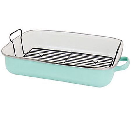 Martha Stewart 18" Enamel on Steel Roasting Pan