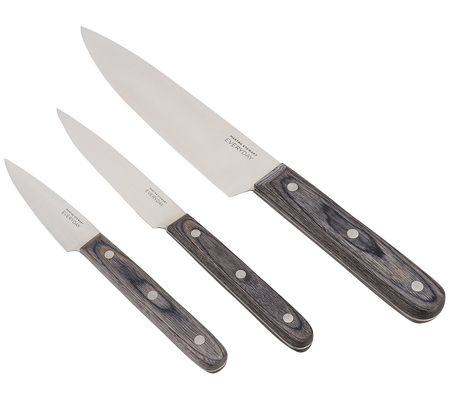 Martha Stewart Everyday 3 Piece Stainless Steel Knife Set