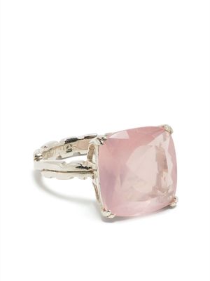 Martine Ali Daumus rose quartz ring - Silver