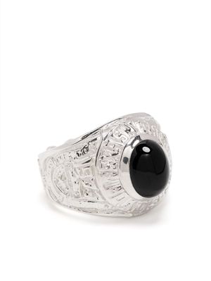 Martine Ali silver plated onyx ring