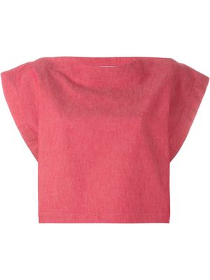 Martine Jarlgaard cropped boxy blouse - Red