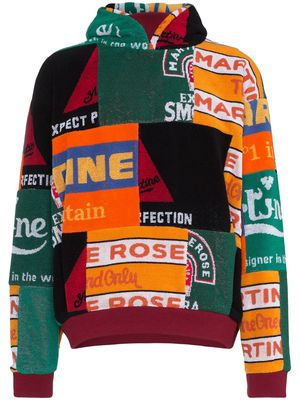 Martine Rose beermat towelling hoodie - Orange