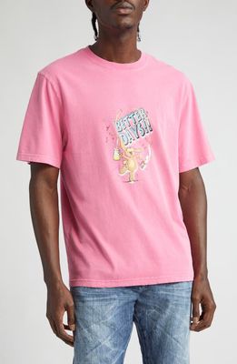 Martine Rose Better Days Graphic T-Shirt in Pink/Better Days Bunny