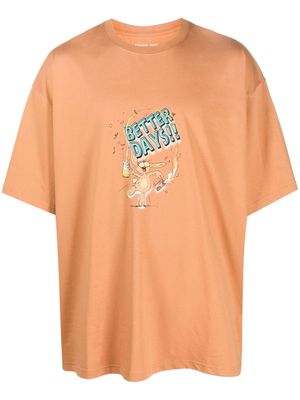 Martine Rose Better Days-print cotton T-shirt - Brown