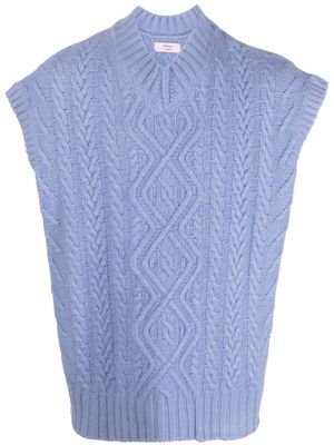 Martine Rose Boiled cable-knit vest - Blue