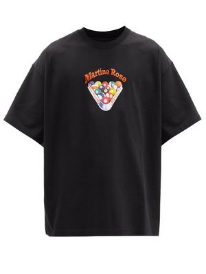 Martine Rose - Brittle Pool-logo Cotton-jersey T-shirt - Mens - Black