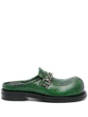Martine Rose Bulb chain-link detailed mules - Green