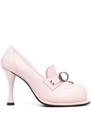 Martine Rose Bulb Toe 95mm leather pumps - Pink