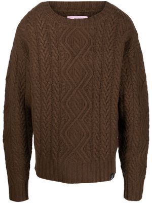 Martine Rose cable-knit jumper - Brown