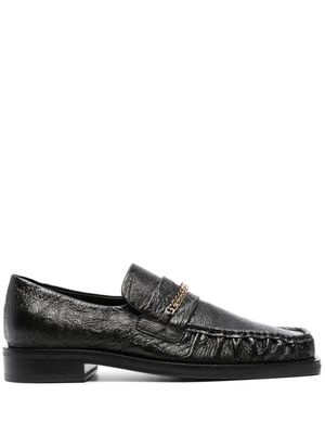 Martine Rose chain-detail leather loafers - Black
