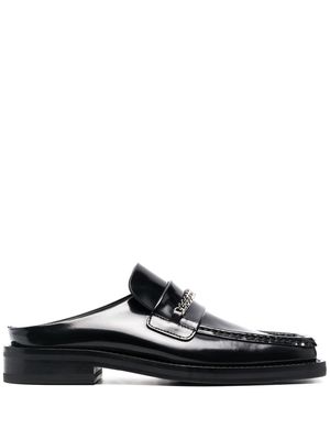 Martine Rose chain-link square-toe loafers - Black