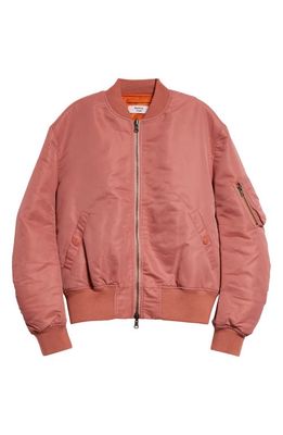 Martine Rose Classic Logo Back Bomber Jacket in Dusty Pink