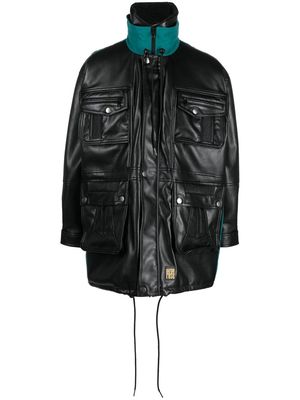 Martine Rose contrast-panel hooded jacket - Black