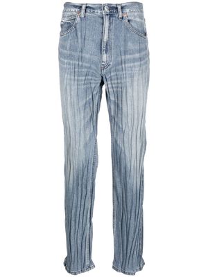 Martine Rose Crinkle straight-leg jeans - Blue