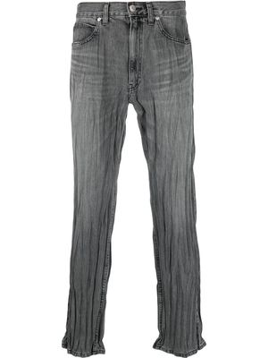Martine Rose Crinkle straight-leg jeans - Grey