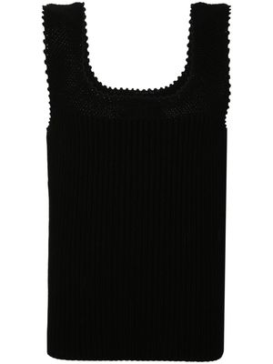 Martine Rose crochet-knit cotton vest - Black