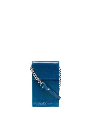Martine Rose debossed-logo detail belt bag - Blue