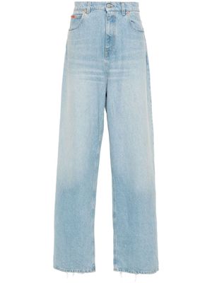 Martine Rose distressed straight jeans - Blue