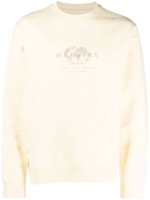 Martine Rose embroidered-logo cotton sweatshirt - Yellow