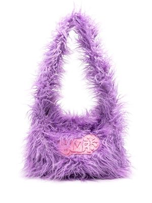 Martine Rose faux-fur shoulder bag - Purple