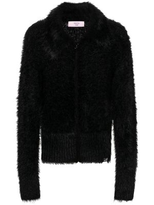 Martine Rose faux-fur zipped-up jacket - Black