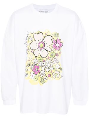 Martine Rose Festival Flower cotton T-shirt - White