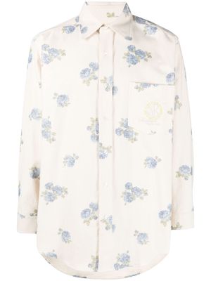 Martine Rose floral-print cotton shirt - Neutrals