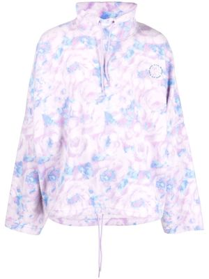 Martine Rose floral-print fleece jumper - Purple