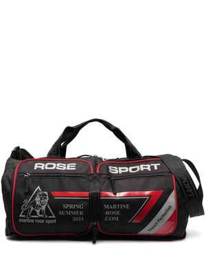 Martine Rose foldable logo-print sports bag - Black