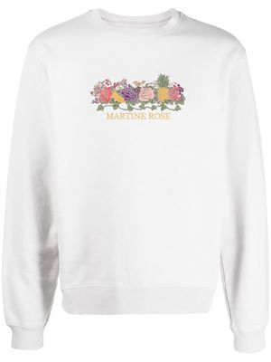 Martine Rose fruit-logo crew-neck sweatshirt - Grey