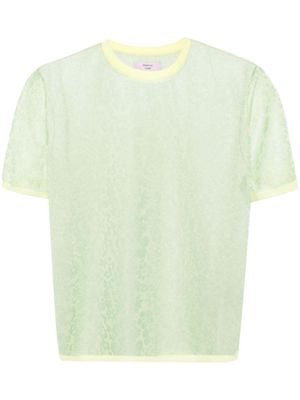 Martine Rose Granny patterned-jacquard T-shirt - Green