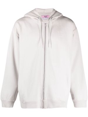 Martine Rose graphic-print zipped hoodie - Grey