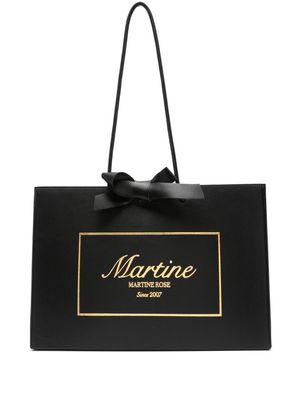 Martine Rose logo-debossed tote bag - Black